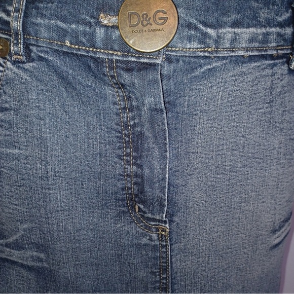 EU44 fits like a 12, Dolce & Gabbana Denim Maxi Skirt w/ Back Slit 100% Cotton - Picture 6 of 14
